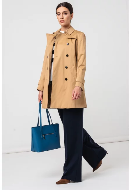 Къс тренч с колан