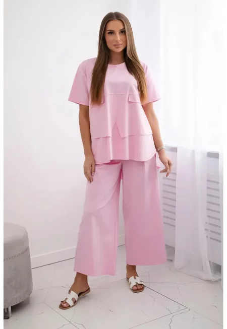 Комплект от свободна блуза и панталони - Един размер