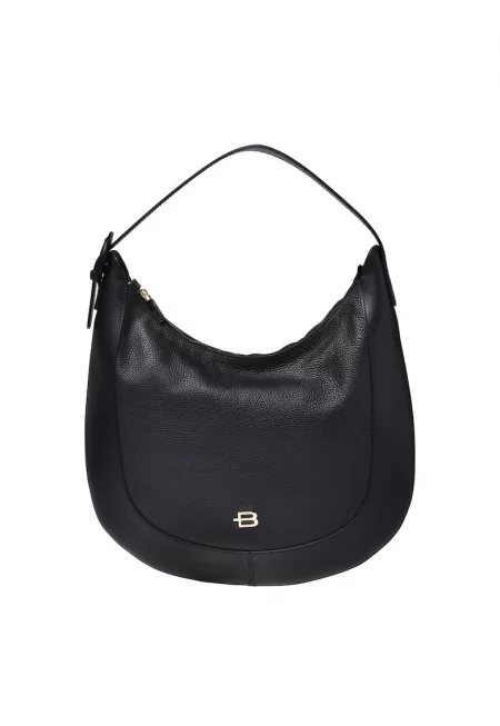 Кожена чанта през рамо - Черен