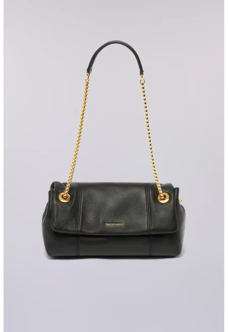 Кожена чанта през рамо - Черен