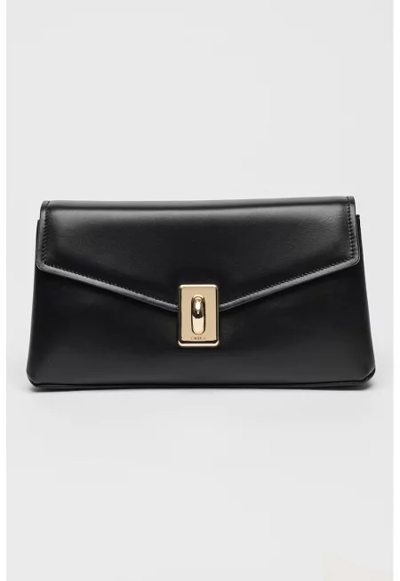 Кожена чанта през рамо Meridiana с презрамка-верижка