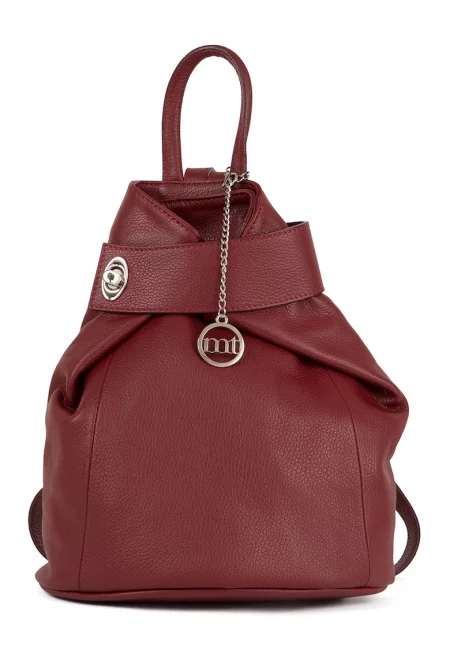 Кожена раница Sirietto - Тъмночервен