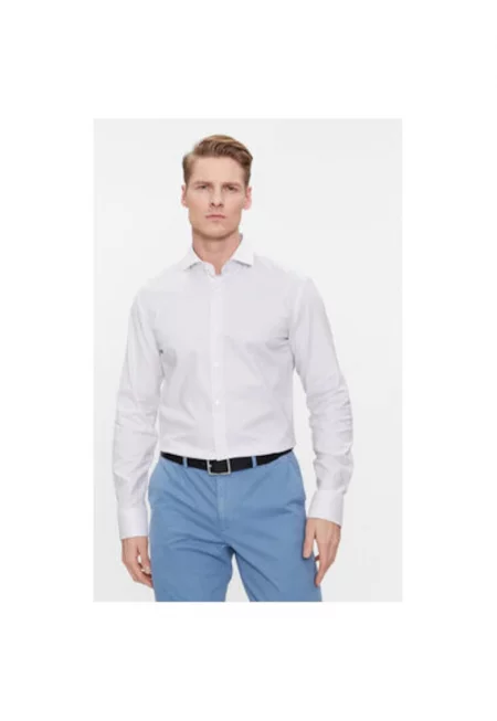 Мъжка риза -  303641696 - Памук - Бяла