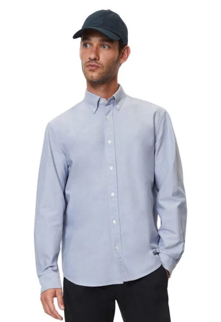 Мъжка риза -  974542 - Син - Памук