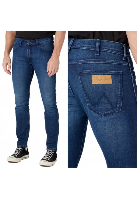 Мъжки дънки Wrangler  skinny тъмносини - W30 L32