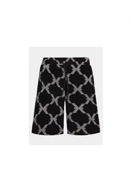 Мъжки къси панталони -  303886288 - Памук - Черен - Черен