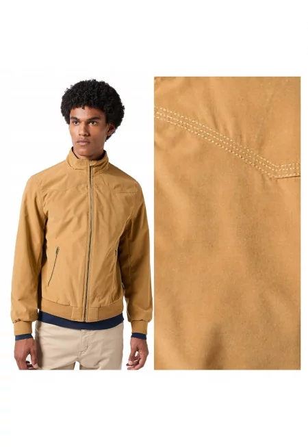Мъжко яке -  Harrington Jacket - Regular Fit - Класически дизайн - Дълъг ръкав - 2 джоба - С цип - Памук - XL INTL - Бежов