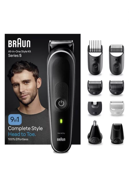 Многофункционална машинка за подстригване  MGK5420 - Wet&Dry - 9 в 1 - 2 фиксирани гребена - 4 гребена - 1 мини самобръсначка - Автономност 100 минути  ...