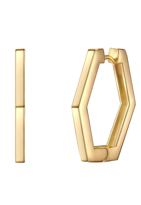 Обеци с 14К злато - Златист