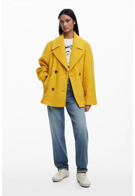 Палто с вълна и джобове