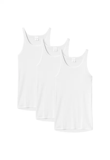 Памучен топ - 3 броя - Бял