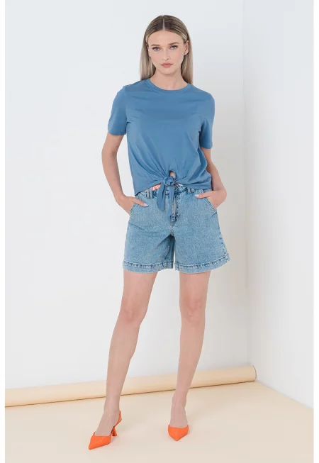 Памучна тениска Pippa с дизайн на възел