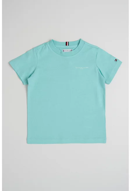 Памучна тениска с овално деколте