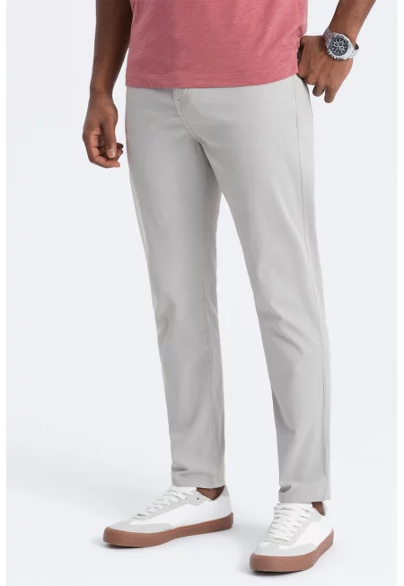 Панталон със средна талия - Мръснобял