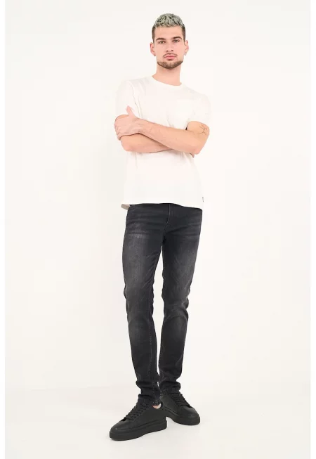 Прави дънки - Черен/Антрацитно сиво