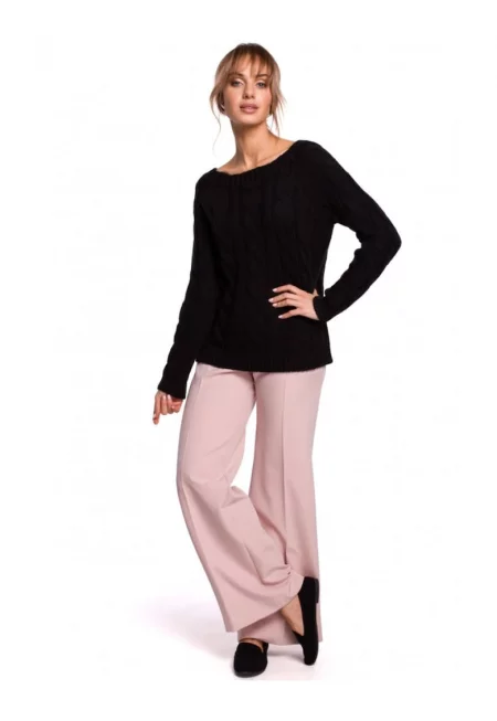 Пуловер . Акрил. Полиамид. Черен