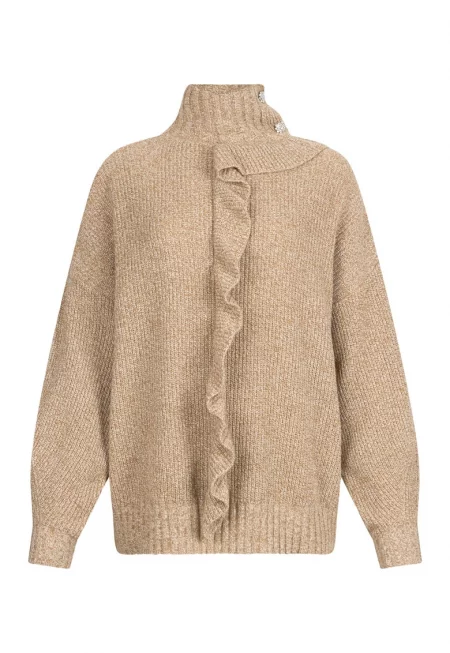 Пуловер с вълна и кашмир