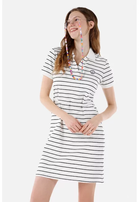 Раирана рокля с памук