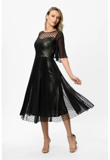 Рокля Monaco с мрежесто покритие