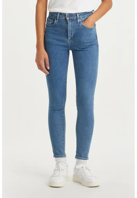 Скини дънки 721™ с висока талия - Пастелносин