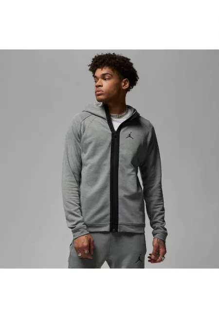 Спортна тениска -  MJ Df Sprt Stmt Air Flc Fz - Полиестер - Сив -