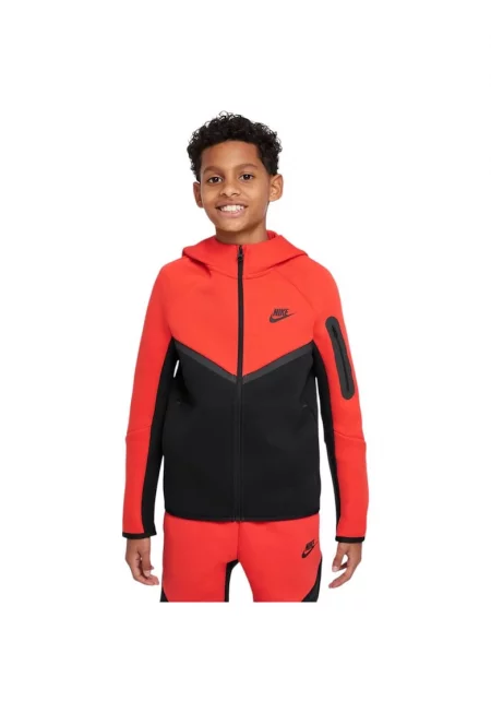 Суичър  Tech Fleece FZ - PD Червено Черно