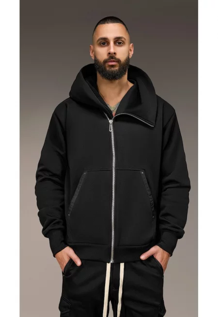 Суитшърт с асиметричен цип Произведено от Society – H16166