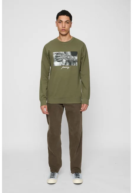 Суитшърт с памук с фото принт