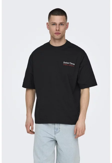 Свободна тениска с паднали ръкави