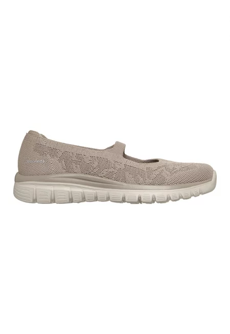 Текстилни обувки Graceful Chic Motion Slip-on - Сиво-кафяв