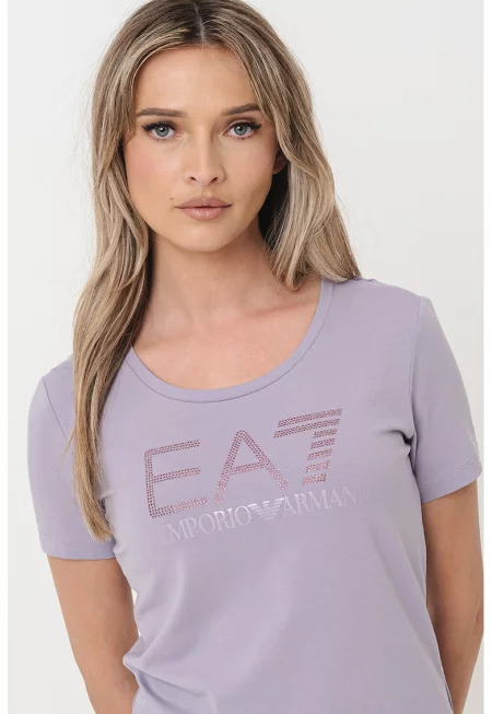 Тениска с лого - Лилав