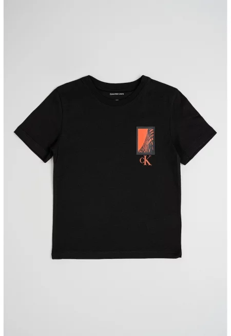 Тениска с принт и лого