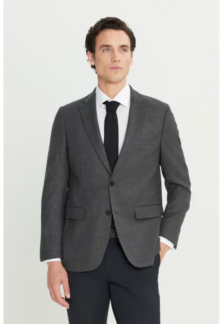 Вълнено сако - Антрацитно сиво