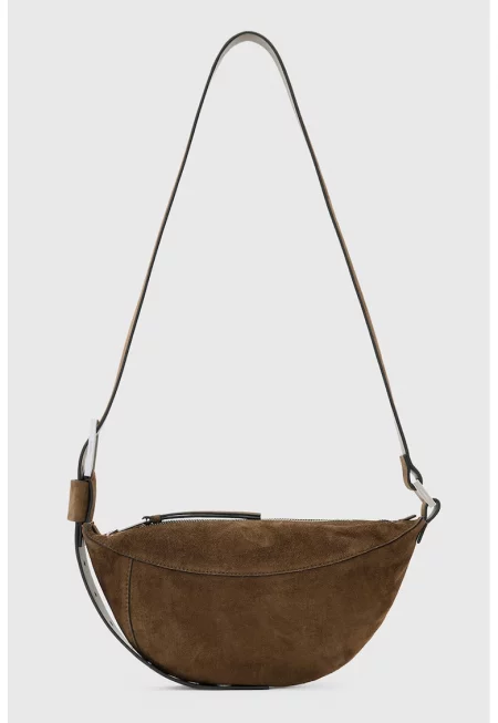 Велурена чанта през рамо