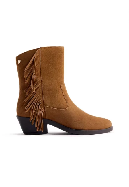 Велурени боти Cowboy - Кафяв