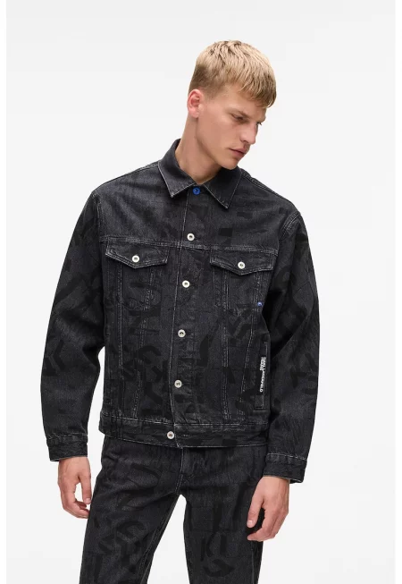 Яке от деним с монограми