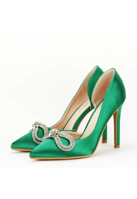 Зелени обувки с брошка 6841 04 770