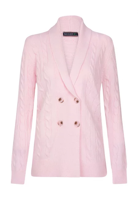 Жилетка с вълна с плетка осморка