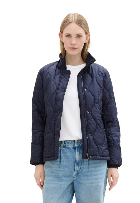 Зимно яке с качулка - Ултрамарин синьо