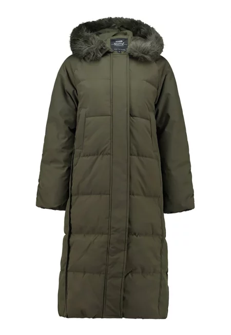 Зимно яке с цип - Тъмно каки