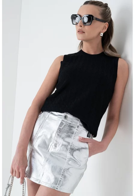 Блуза без ръкави - Черен