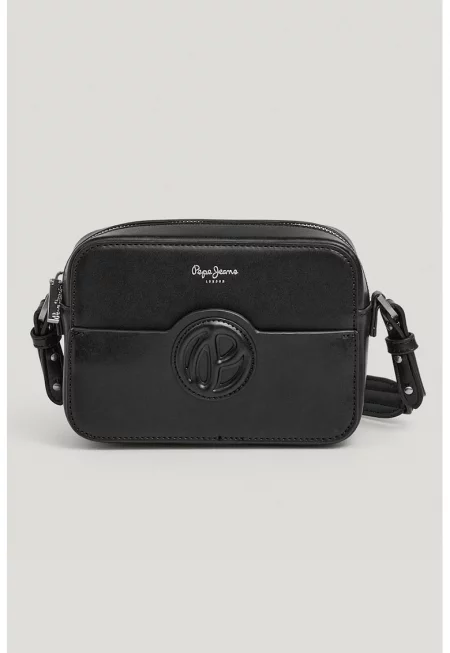 Чанта през рамо от еко кожа с отделяща се презрамка - Черен