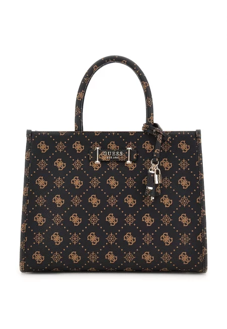 Чанта с монограм - Черен/Камел