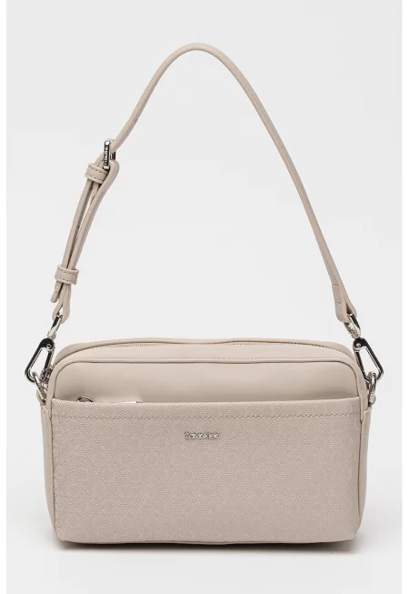 Чанта за рамо с отделяща се презрамка - Светло кафяво