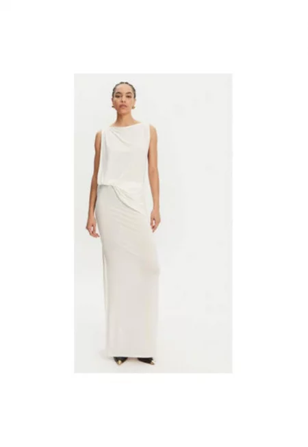 Дамска рокля  25E251DR2302381 - Вискоза/Полиестер - Бяла