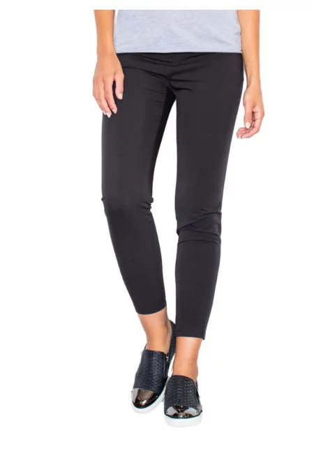 Дамски панталон -  M293 - вталени - черни - полиестер - вискоза