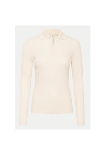 Дамски пуловер -  304751844 - Памук - Бежов - Бежов