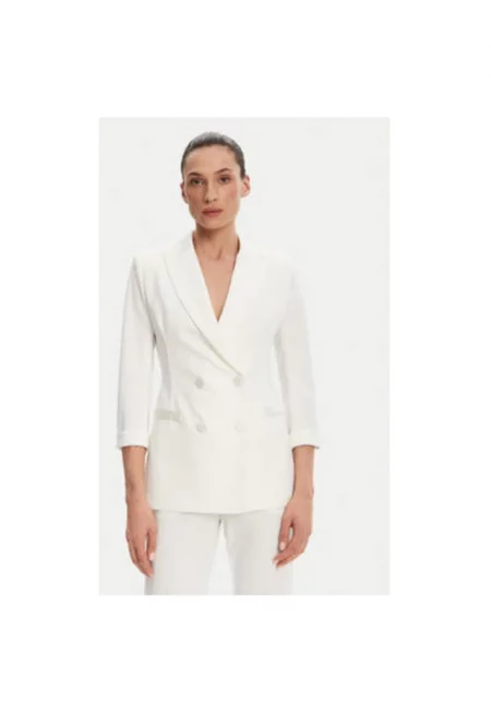 Дамско яке  JU25JAW - Полиестер/Еластан - Екрю