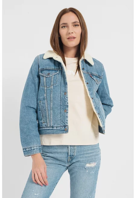 Дънково яке Sherpa с джобове на гърдите