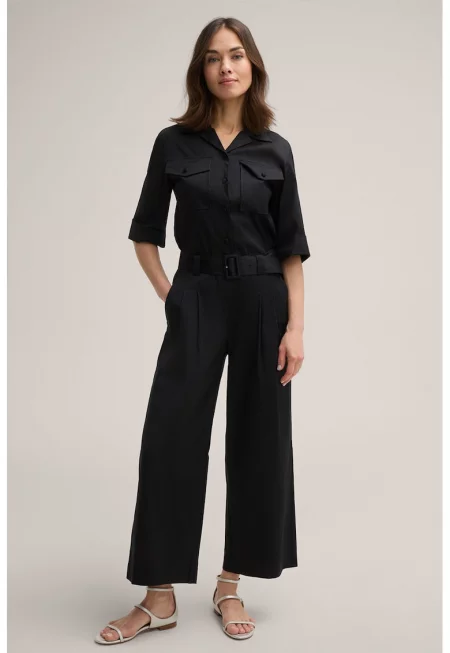 Гащеризон с колан на талията - Черен